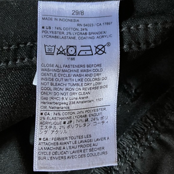 Banana Republic Black High Rise Slim Coated Jeans Sz 8 - Picture 13 of 13